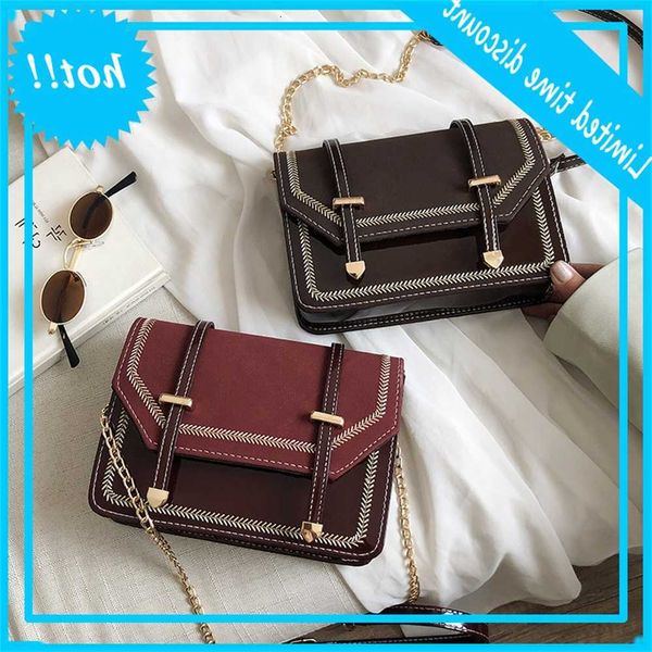 

net red versatile women's 2019 new korean fashion chain cross small square simple shoulder bag