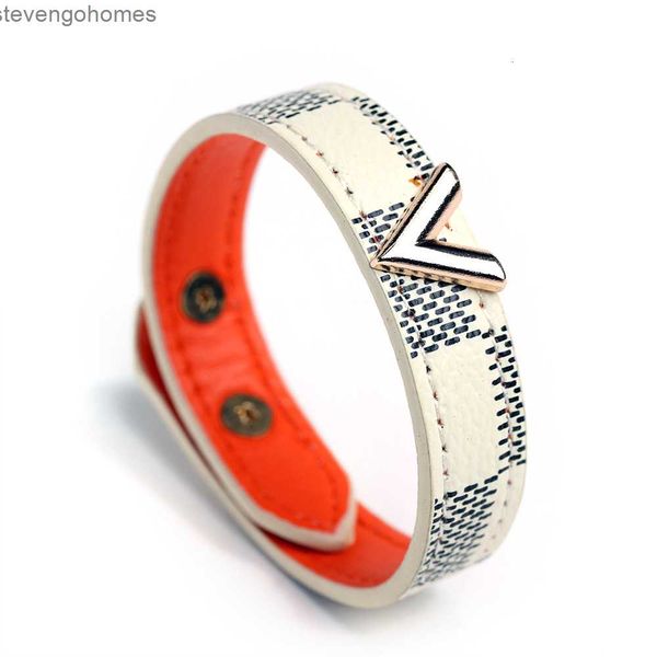 

rope stripe detachable leather bracelet women's jewelry, Silver