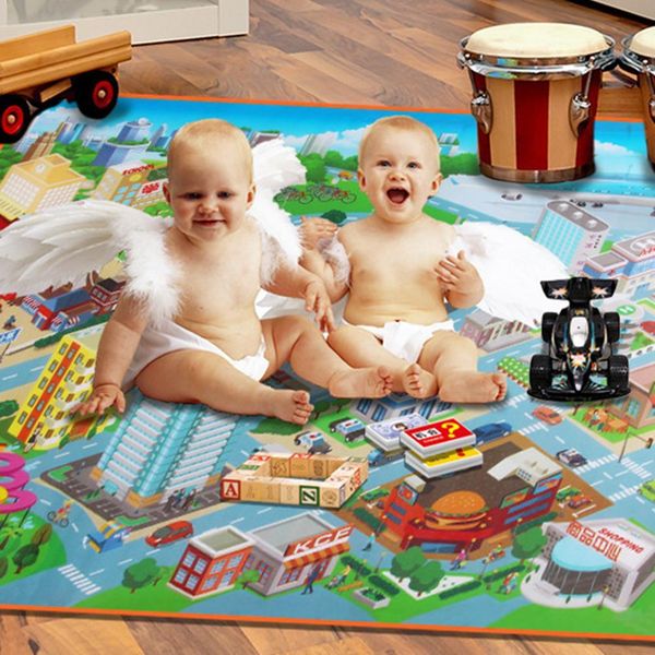 

early education traffic map living room toddler climbing mat children learning walking props pe film cotton material 120900.4 wmttid