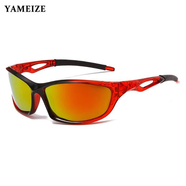 

sunglasses yameize polarized men women sports sun glasses square mirror driving fishing eyewear driver goggles gafas, White;black