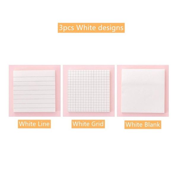 

3шт планировщик memo pad sticky note функция пустая строка сетки клей, чтобы сделать список наклейки офис школа ноутбуков fm918 jllhyn home0