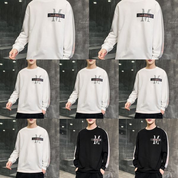 

jvuy0 2020 base and autumn men's new long-sleeved trendy men's brand spring ins fashion clothing tsweater tshirt sweater shirt 2q5, Black