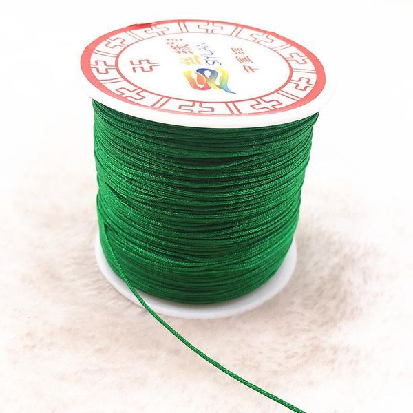 

100m roll 0.8mm green nylon cord thread chinese knot macrame cord bracelet braided string diy tassels beading thread h bbylxu
