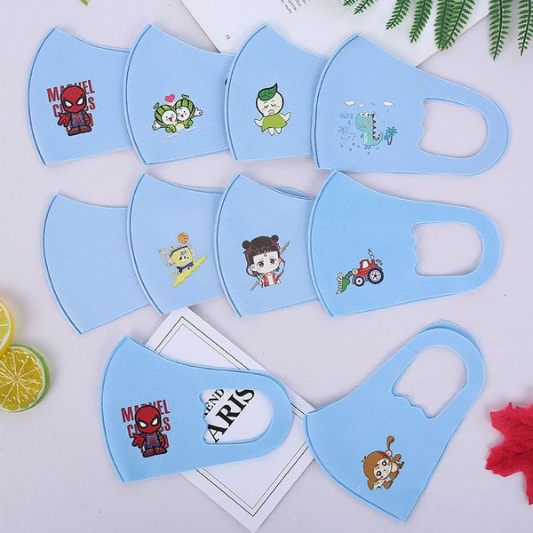 

girls cute boy party silk ice children anti-pollution cartoon mouth face masks kids anti-dust breathable earloop washabl