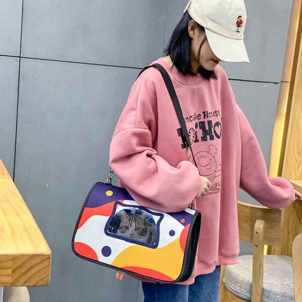 

portable pet cat backpack bag carrier breathable puppy cat bag outdoor travel carrier pet transport carrying handbag sqcckx