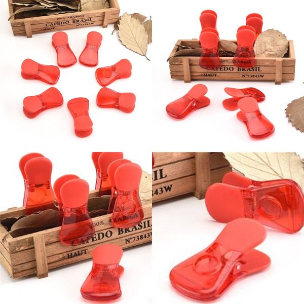 

food sealing clamp pure color snacks seal clip portable red foods plastic bag clamp new arrival 1 45wj l1