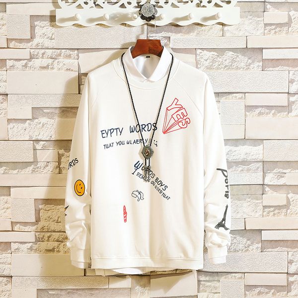 

2021 new autumn spring hoodies of black men hip hop punk pullover streetwear fashion clothes more oversize 5xl edpp