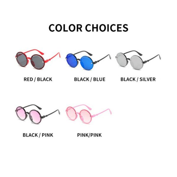 

boys child newgirl baby sunglasses fashion classic retro cute round frame smart kids sun glasses uv400 protection 3