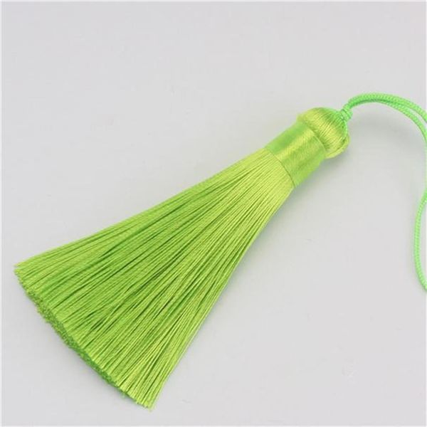 

12pcs ice silk tassels fringe pendant diy material color cord fat tassels trim party garments curtains decor tassel h qylrfo