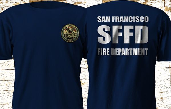 

new san francisco fire department sffd fire rescue navy t shirt double side in summer of pop funny tee shirts sport hooded sweatshirt hoodie
