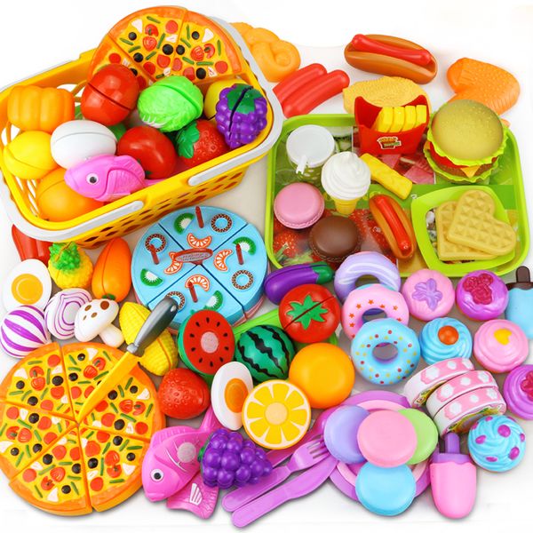 

12-31pcs cutting fruit vegetable food pretend play do house toy children's kitchen kawaii educational toys gift for girl kids lj201009