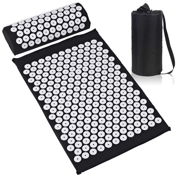 

acupressure mat massage yoga mat massager cushion kuznetsov's applicator back pain relief needle pad accupressure mat pillow set 201102