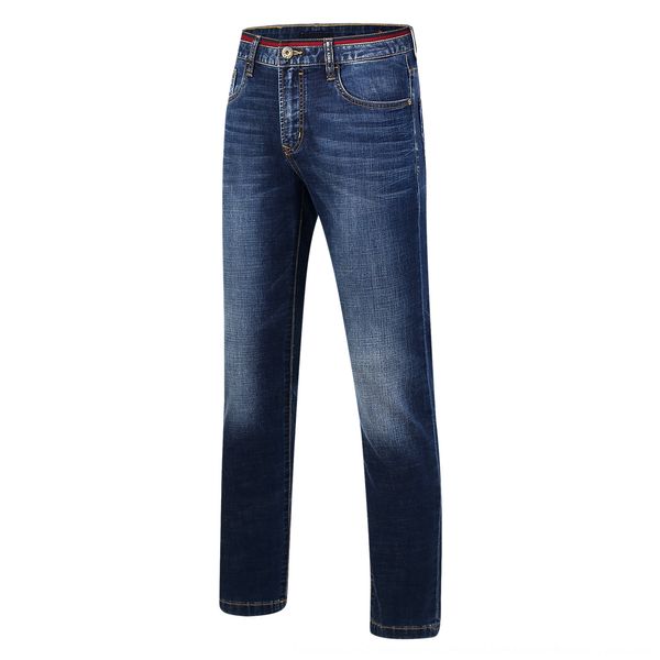 

мужские джинсы и jeansribbon jeansnew лето контраст цвета ленты талии эластичные джинсы середины талии брюки прямые n1v050 duz8o, Blue