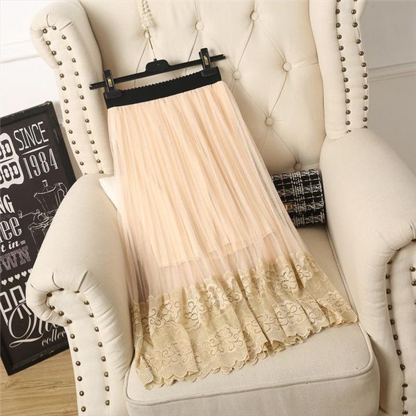 

fashion women long denim skirt summer 2020 femme casual loose high waisted pleated maxi jean skirt feminina 5xl7xl navy blue, Black