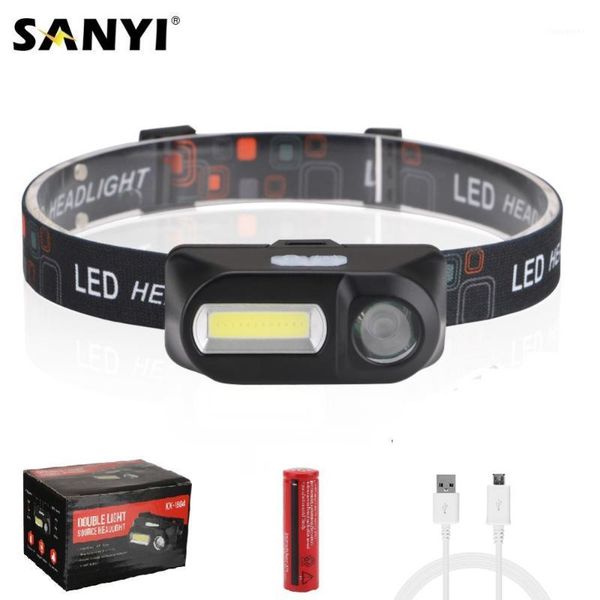 

headlamps cob led mini headlight headlamp 7 modes head lamp usb rechargeable 18650 torch lantern for camping night fishing1