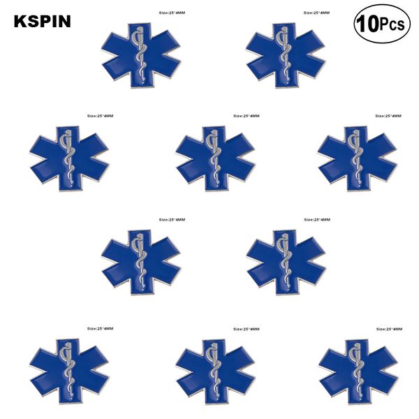 

star of life lapel pin badge brooch pins badges 10pcs a lot, Gray