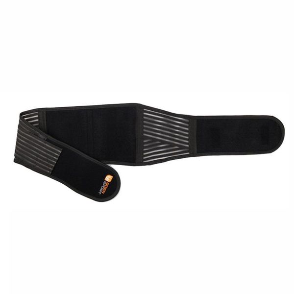 

waist support lumbar adjustable lower back belt brace pain relief sports protection magnetic, Black;gray