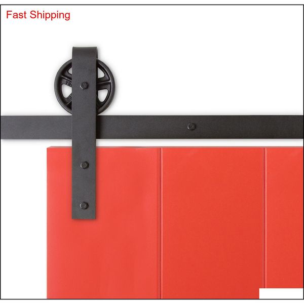 

5- 12ft vintage industrial spoked european black steel sliding barn door closet hardware set door hardware trac qylppr homes2011