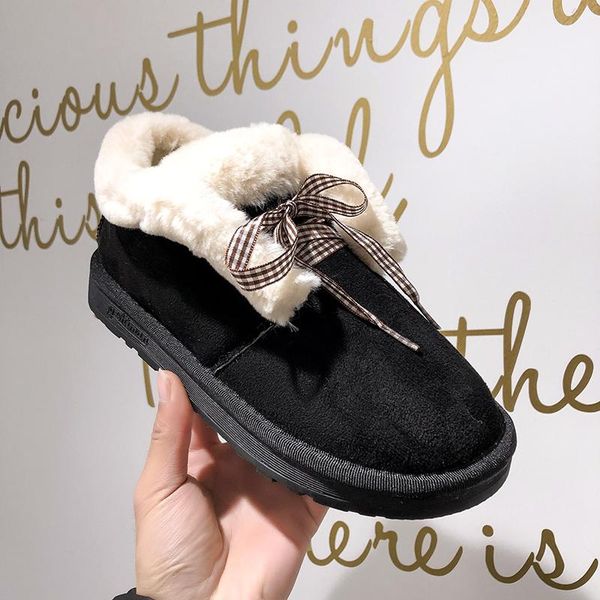 

женщины австралия классический стиль snow boots зима теплая кожа flats warterproof высокого качества ботильоны, Black