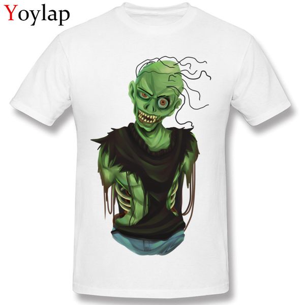

sport new 100% cotton fabric for funny cool zombie without arms print clothing shirt round collar regular t-shirt