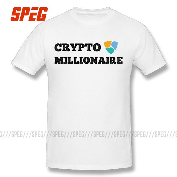

male pretty pure t shirt round neck short sleeves t shirt nem crypto millionaire digital currency tee shirt sport hooded sweatshirt hoodie