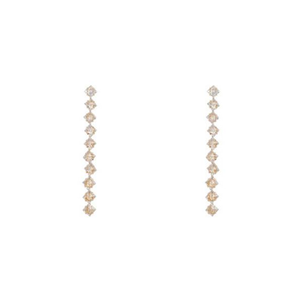 

2021 new style and temperament long style high-grade feeling net red Chain Earrings Korean elegant high quality Earrings, Golden;silver