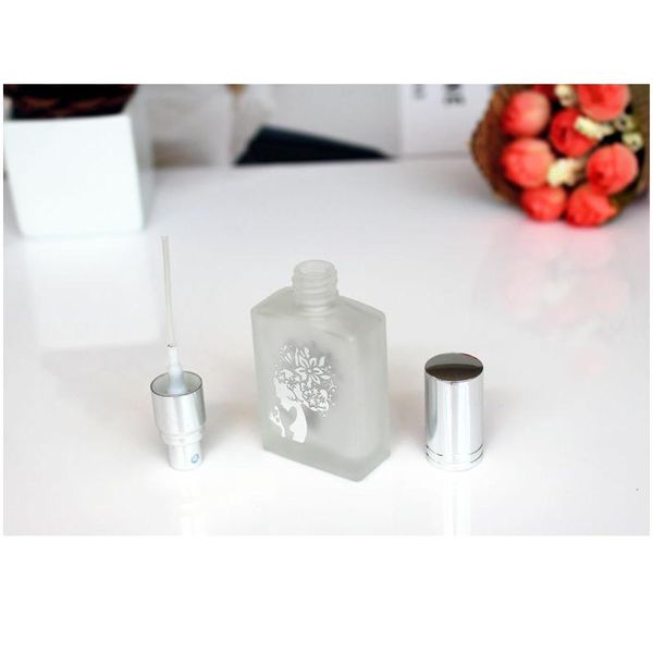 

10pcs/lot frosted glass perfume spray bottle 15ml empty perfume bottles refillable glass sprayer bottle atomizer gla qyldbg