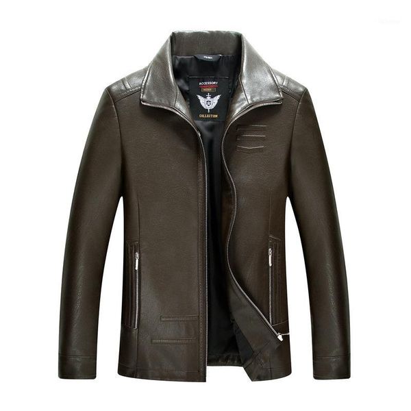

new arrival sheep skin men leather jacket brand clothing autumn spring motorcycle leather coat plus size 4xl,695-21, Black