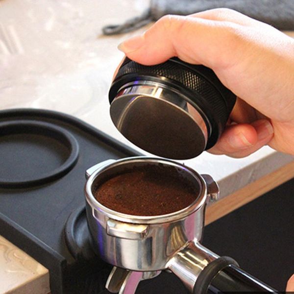 

53mm dual sided stainless steel 3 angled slopes and flat base espresso tamper coffee tool kitchen tools q0109