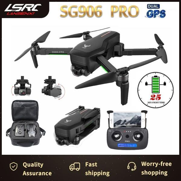 

drones lsrc sg906 pro drone with gps 4k 5g wifi 2-axis pan/tilt dual camera professional esc 50x zoom brushless quadcopter rc dron1