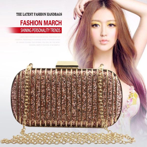 

women clutch evening bag camouflage shiny wedding party fashion handbags chain shoulder bag messenger bags box metal purse top
