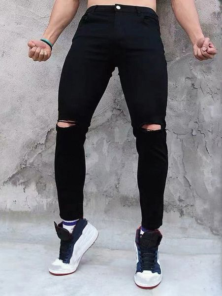 

men ripped skinny jeans k2g9#, Blue