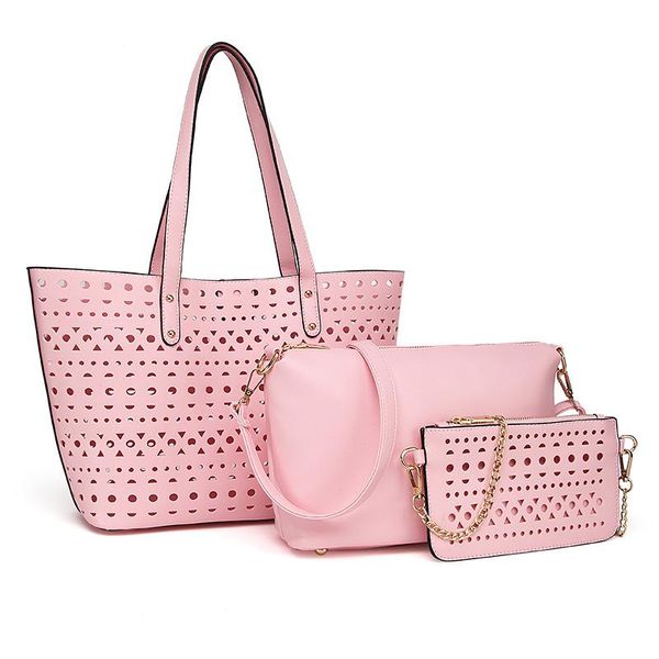 

new one shoulder women's bag portable slant big bag mother three piece set handbags