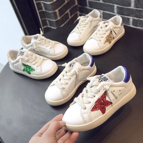 

girls casual spring and autumn new star small dirty boys breathable children sports shoes girl sneakers, Black;red