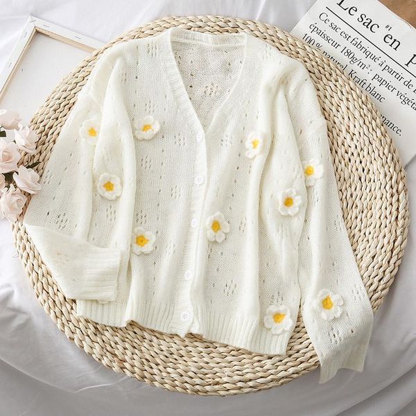 

summer cardigans for women flower women's sweaters hollow out cashmere coat plus size jacket knitting womens clothing1, White