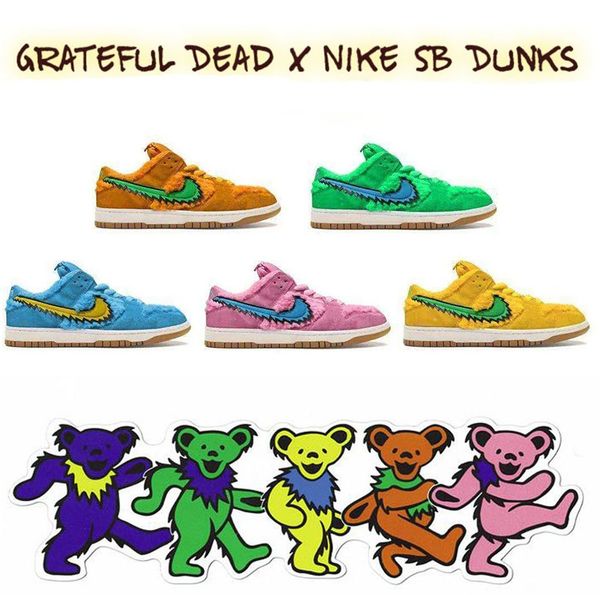 

благодарный мертвец три медведя nike sb dunk low pro зеленый оранжевый медведь кроссовки коллекция 2020 мальчик девочка кроссовки, Black