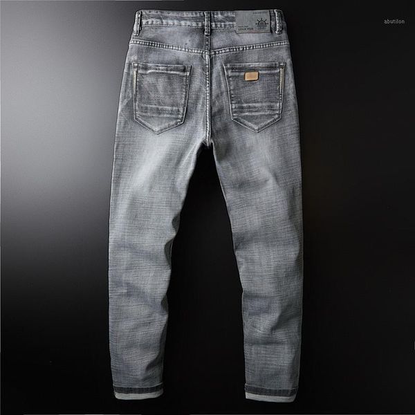 

men's jeans 2021 classic denim mens jean elasticity for men casual long pants trousers biker brand clothing 401, Blue