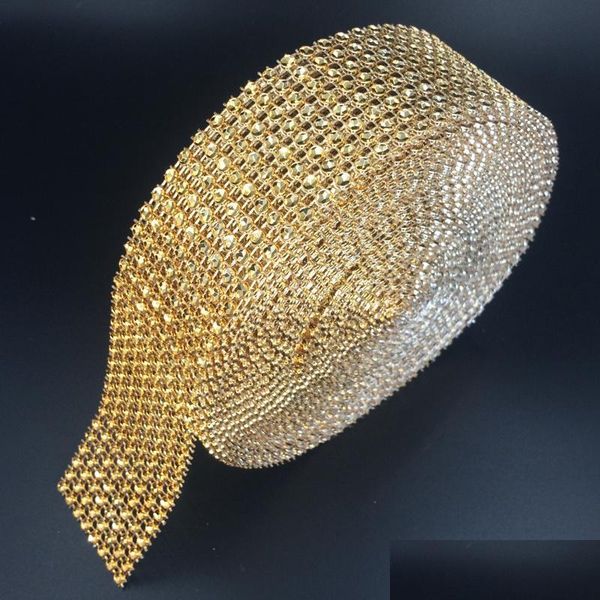 

solid color 1 .5 "x10 yards wedding wrap mesh bling ribbon home table party decorations rhinestone crystal g jlltxl mx_home