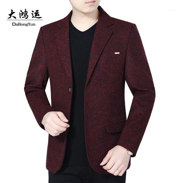 

hoo 2019 men color matching blazers fashion leisure blazers1, White;black