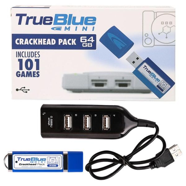 

64gb true blue mini crackhead pack for & accessories 101 games v1