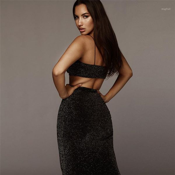 

new office lady style elegant long dress camisole 2piece suit summer fashion slim fit soft black khaki dress tank set1, White