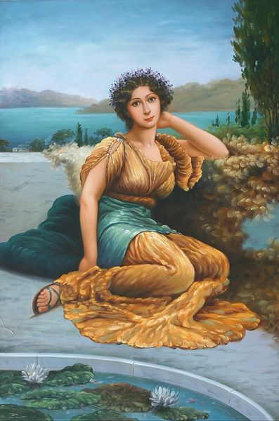

young lady relaxing portrait framed & unframed- home decor handpainted & hd print oil painting on canvas wall art canvas pictures 200
