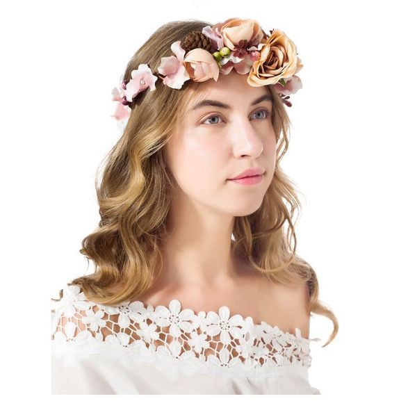 

pineal flower wreath bridal women headdress floral adjustable garlands bride wedding pgraphy craft wreath h qylcbo