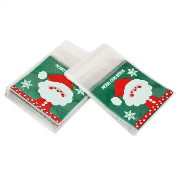 

50 100pcs cookie gift bags christmas santa claus snowman snacks cookie plastic packaging bags party wedding candy bag kids favor bbyjer