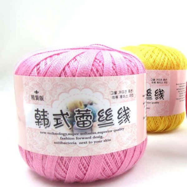 

50g boutique lace pearl gloss shuttle series crochet classic cotton soft rival line knitting tape yarn thread width 1mm, Black;white
