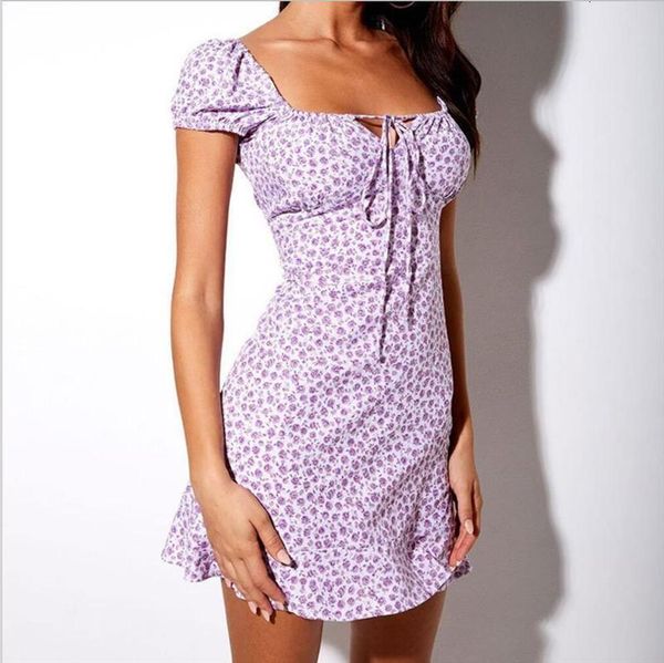 

3 colors women dress floral print casual summer vestidos boho girl ladies slip party dresses female chic 2020 spring new fashion, Black;gray