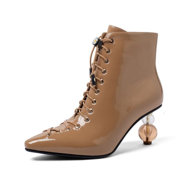 

cow wrinkled 2021 patent crystal boots fashion 1 yucj, Black