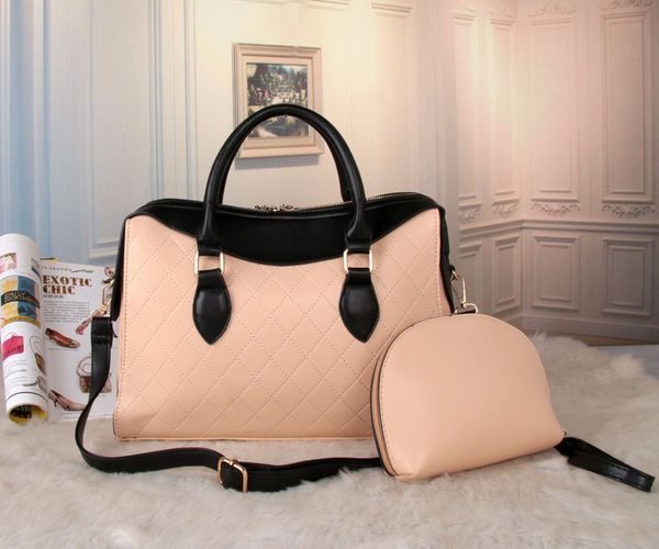

pink sugao designer handbag women tote bag 2pcs/set pu leather handbag fashion bags messenger crossbody shoulder bag