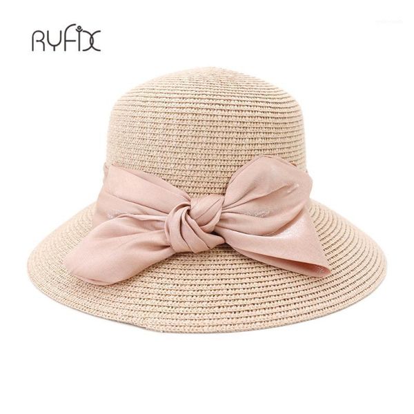 

wide brim hats sun hat for women bowknot straw travel outdoor foldable summer beach female chapeau femme ha1941, Blue;gray