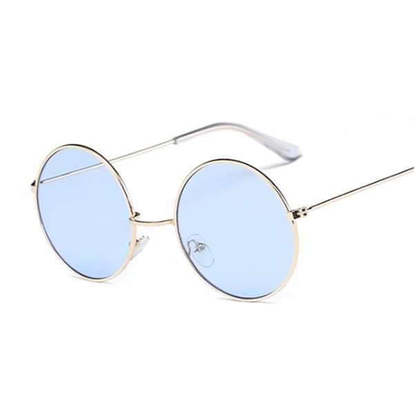 

designer fashion vintage sun round sunglasses brand glasses for women alloy mirror candy color pink red black yellow